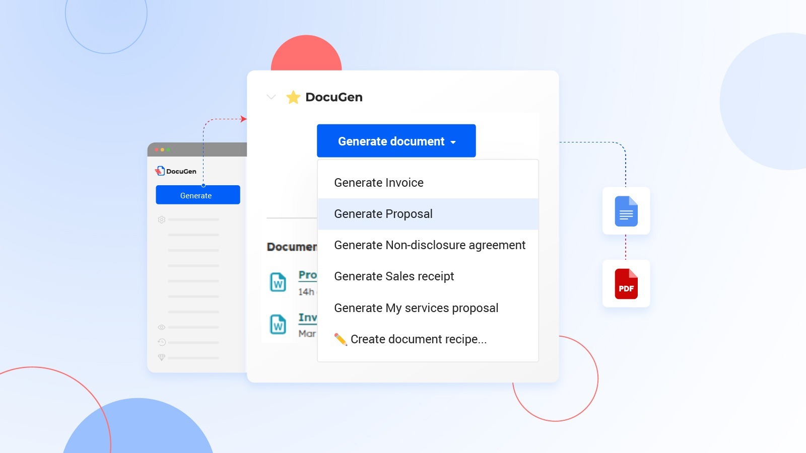 Create Word and PDF documents