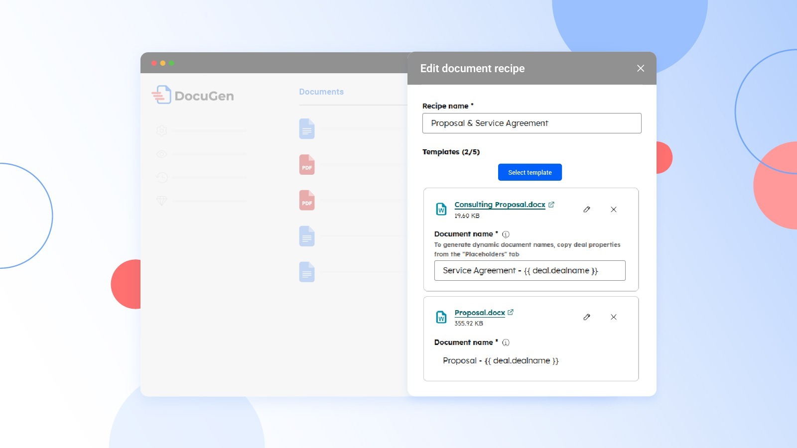 Generate multiple documents with one click