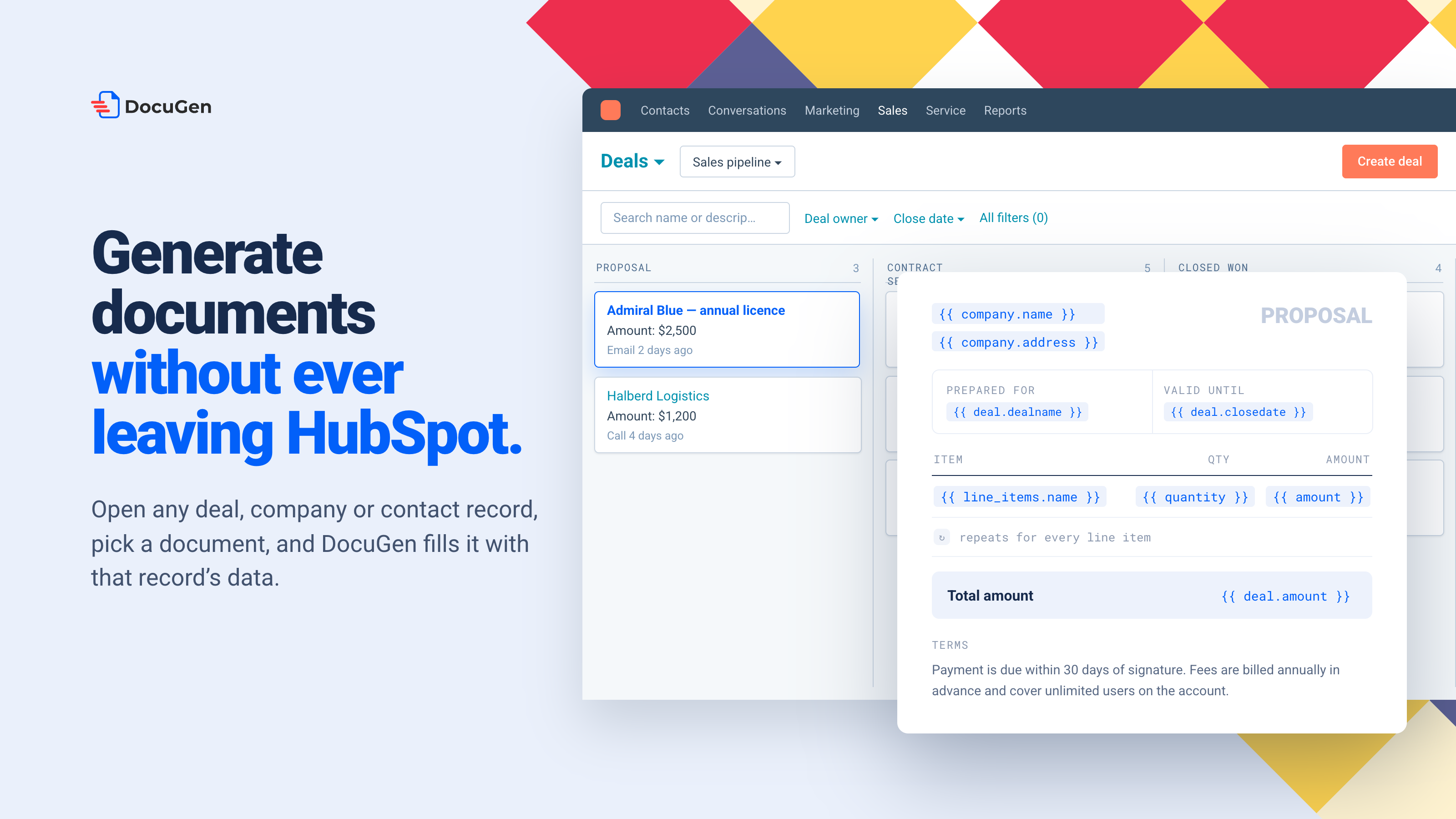 Skapa dokument utan att behöva lämna HubSpot